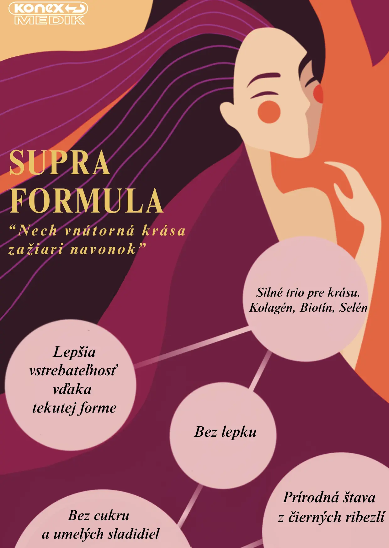Supra formula liquid kolagén 175 ml - Koža, vlasy, nechty - elixír krásy v tekutej forme 4 Pre ženy, ktoré chcú spomaliť proces starnutia pokožky Pre ľudí so suchou alebo unavenou pleťou Pre tých, ktorí majú lámavé nechty alebo vypadávajúce vlasy