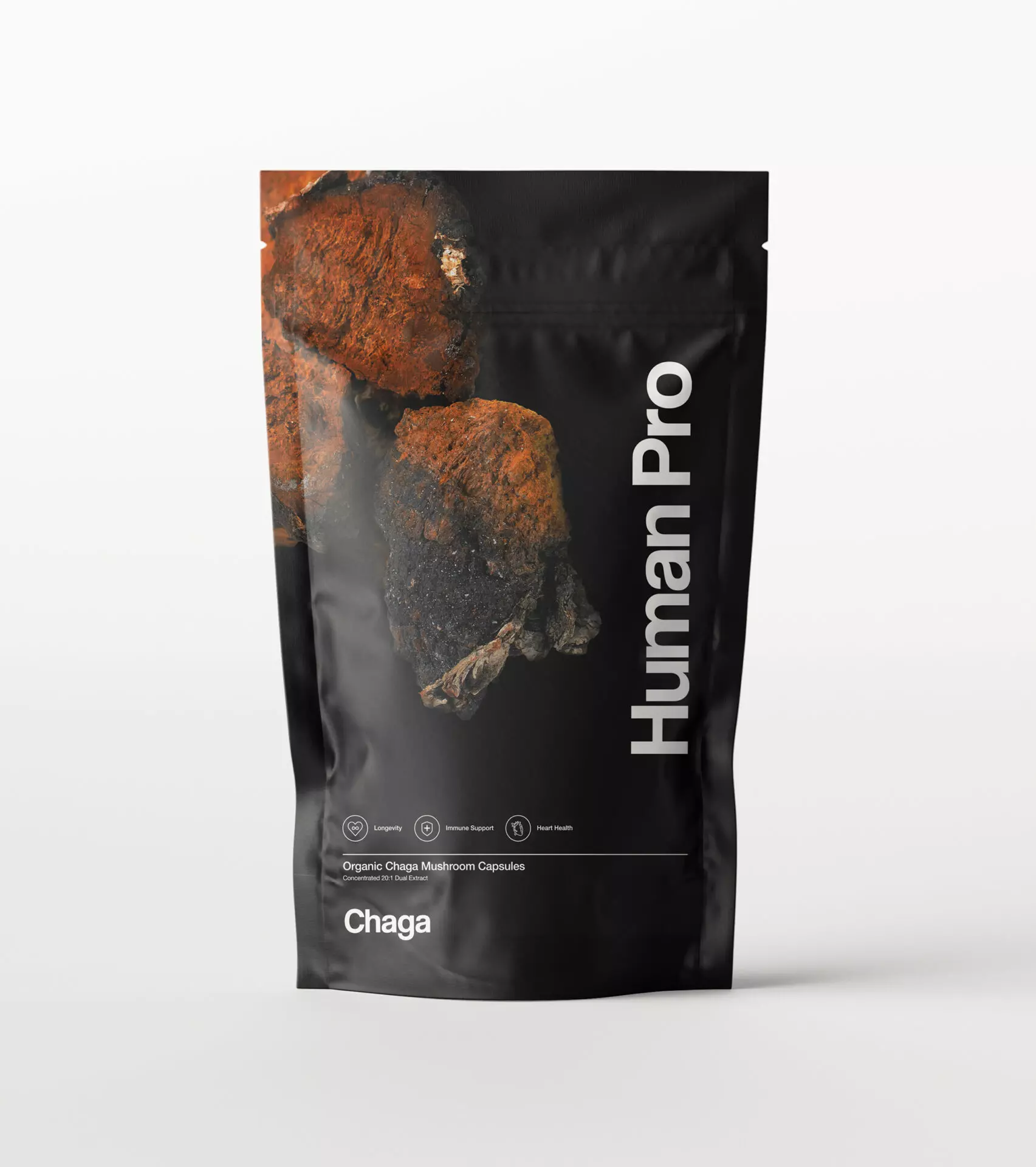 Human pro Čaga sibirská - 100% sibírske huby Chaga 1 Human pro Čaga sibirská - 100% divoké sibírske huby Čaga